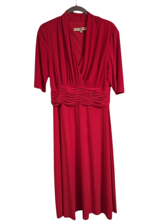 Evan Picone Dresses & Skirts - Evan Picone Scarlet Ruched-Waist Midi Dress